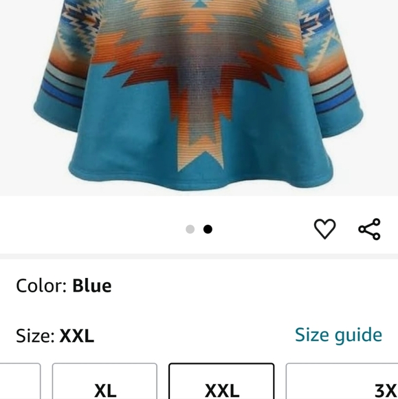 Native American Pancho with pockets beautiful bright colors cool buttons new - Picture 4 of 11